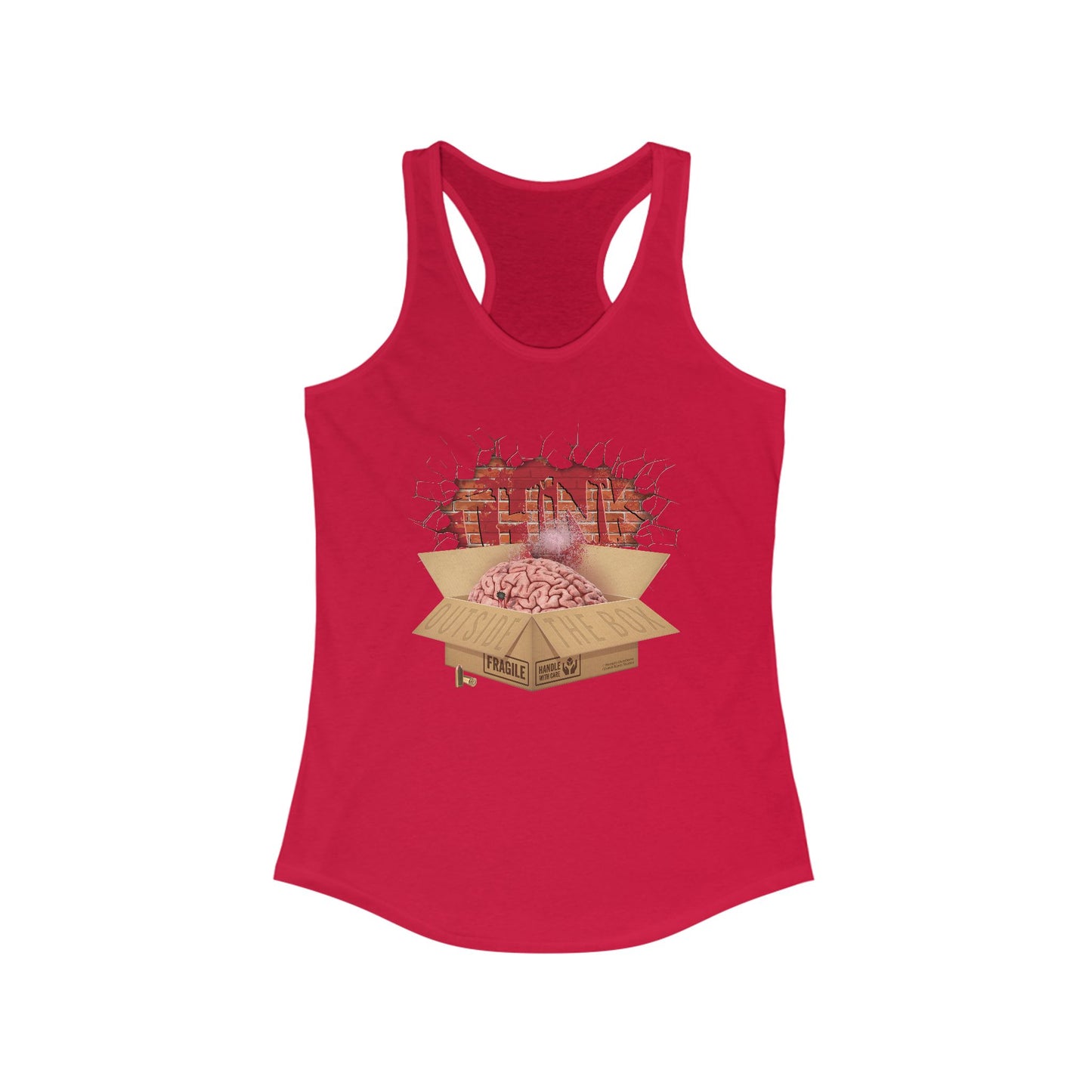 DK194: Think Outside The Box - Ladies Racerback Tank