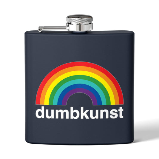 DK16: Dumb Kunst Under the Rainbow - 6oz Stainless Steel Hip Flask