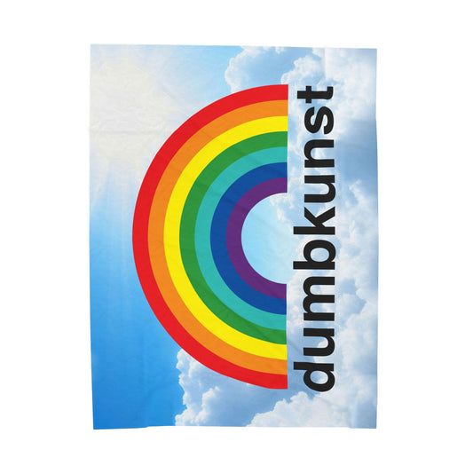 DK16: Dumb Kunst Under the Rainbow - Velveteen Plush Blanket