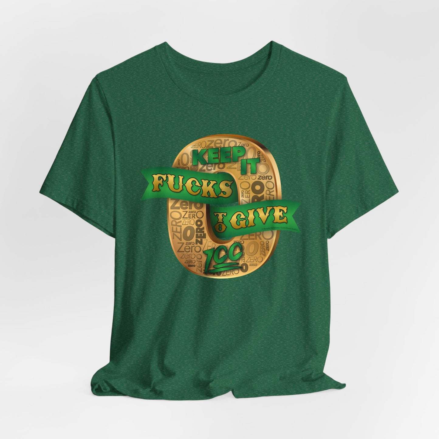 DK100: Zero Fucks To Give (Gold Edition) - Unisex S/S T-Shirt