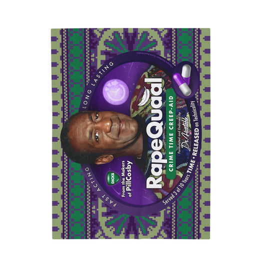 DK102: RapeQuaal by Pill Cosby- Velveteen Plush Blanket