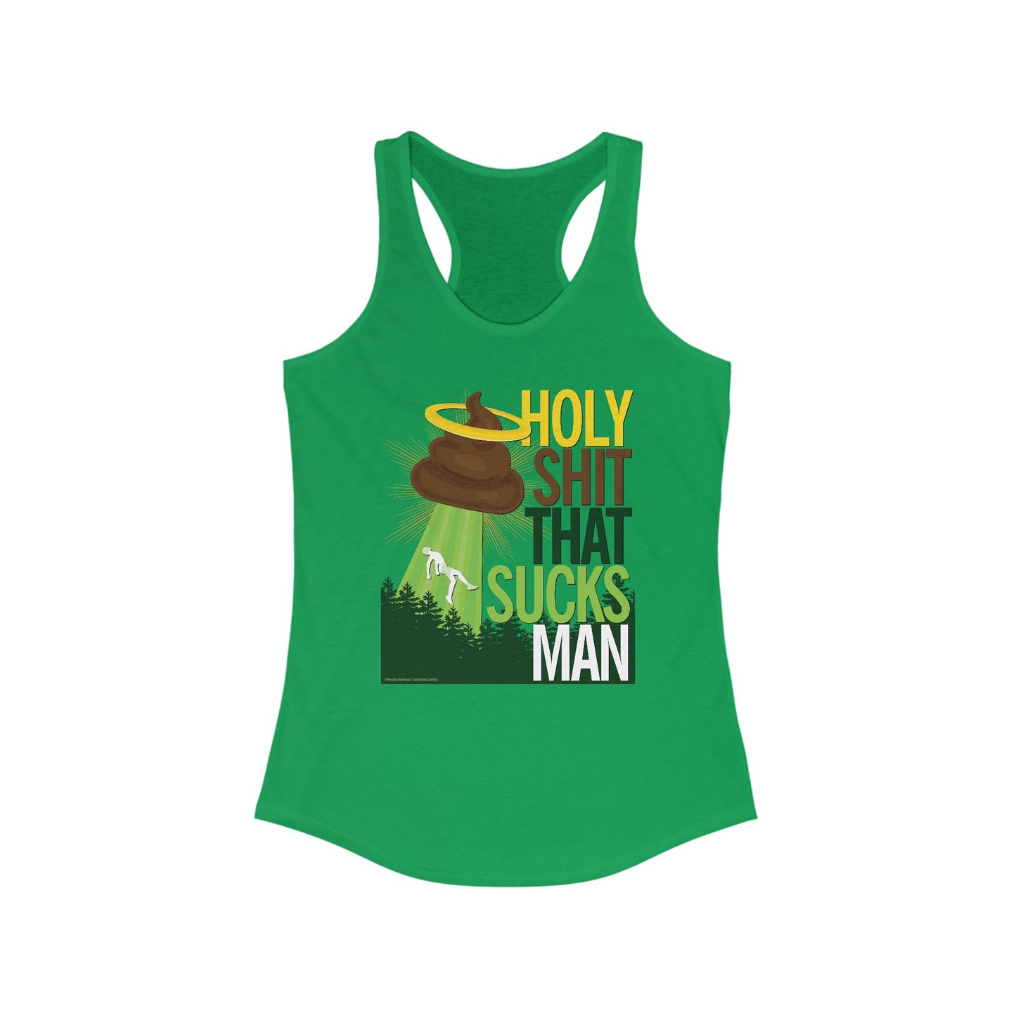 DK134: Holy Shit That Sucks Man - Ladies Racerback Tank