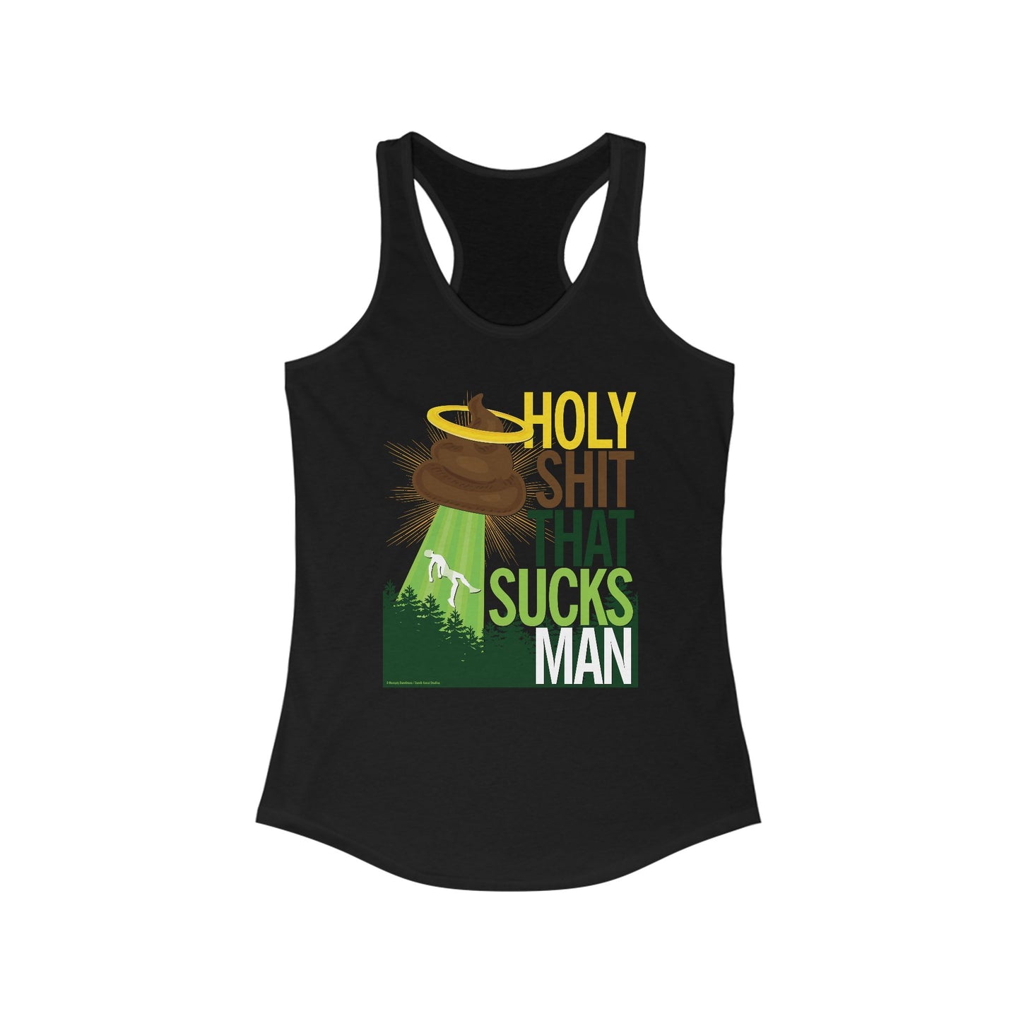 DK134: Holy Shit That Sucks Man - Ladies Racerback Tank