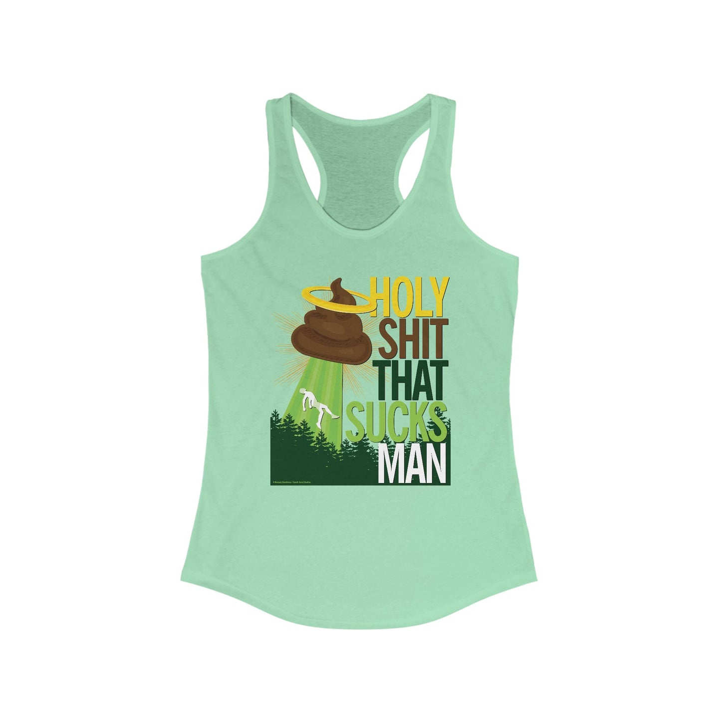 DK134: Holy Shit That Sucks Man - Ladies Racerback Tank