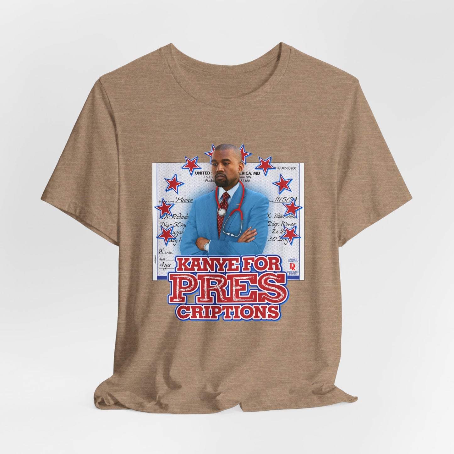 DK179: Kanye For Pres(criptions) - Unisex S/S T-Shirt