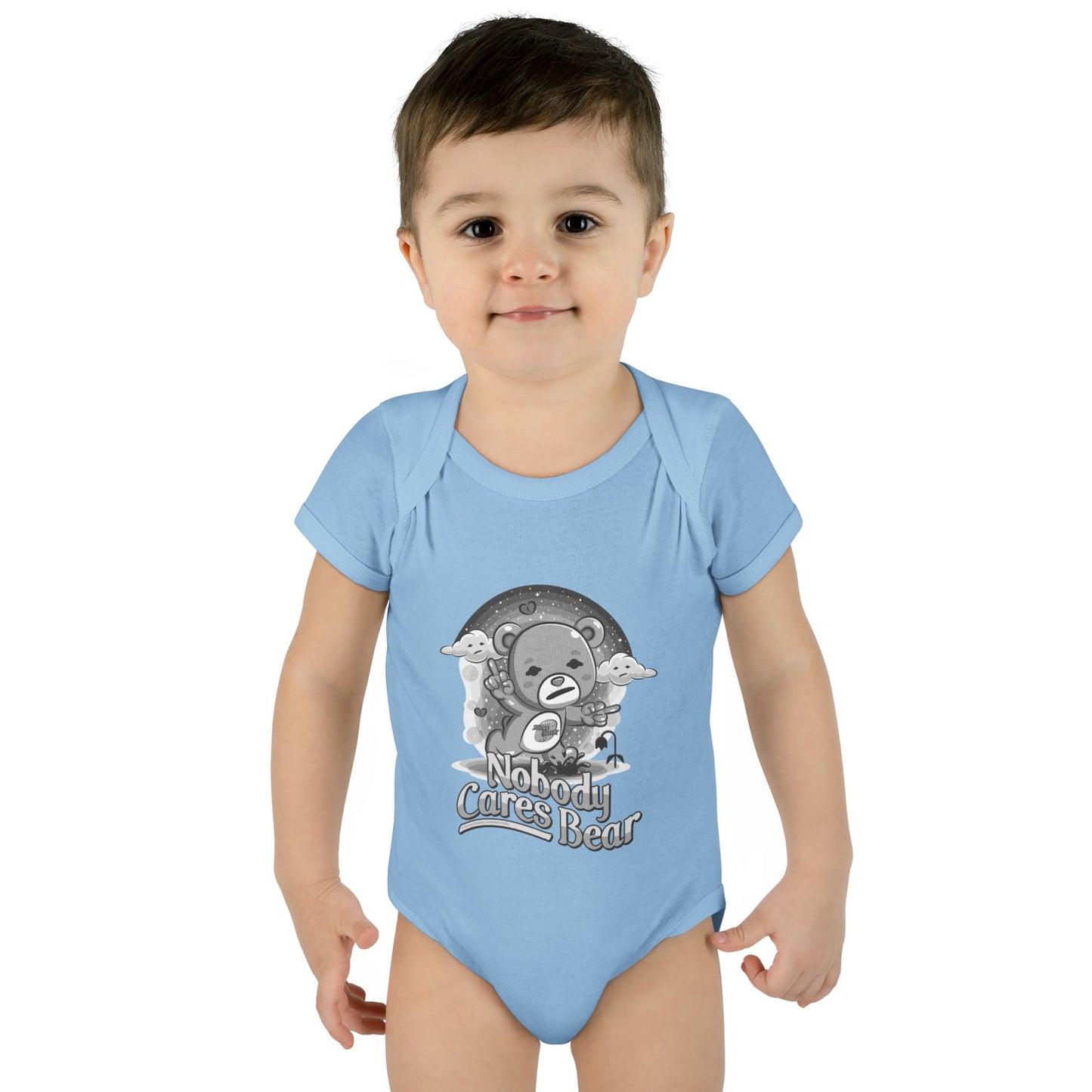 DK227: Nobody Cares Bear - Infant Sized Onsie