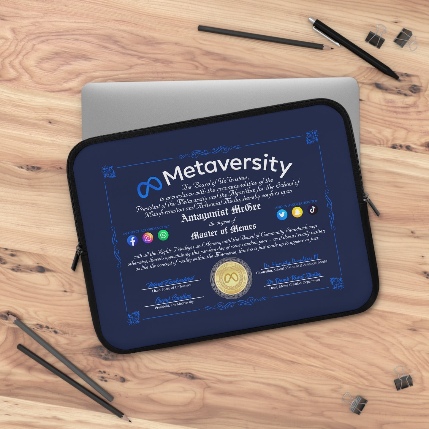 DK160: The Metaversity Of... - Padded Laptop / Tablet Sleeve