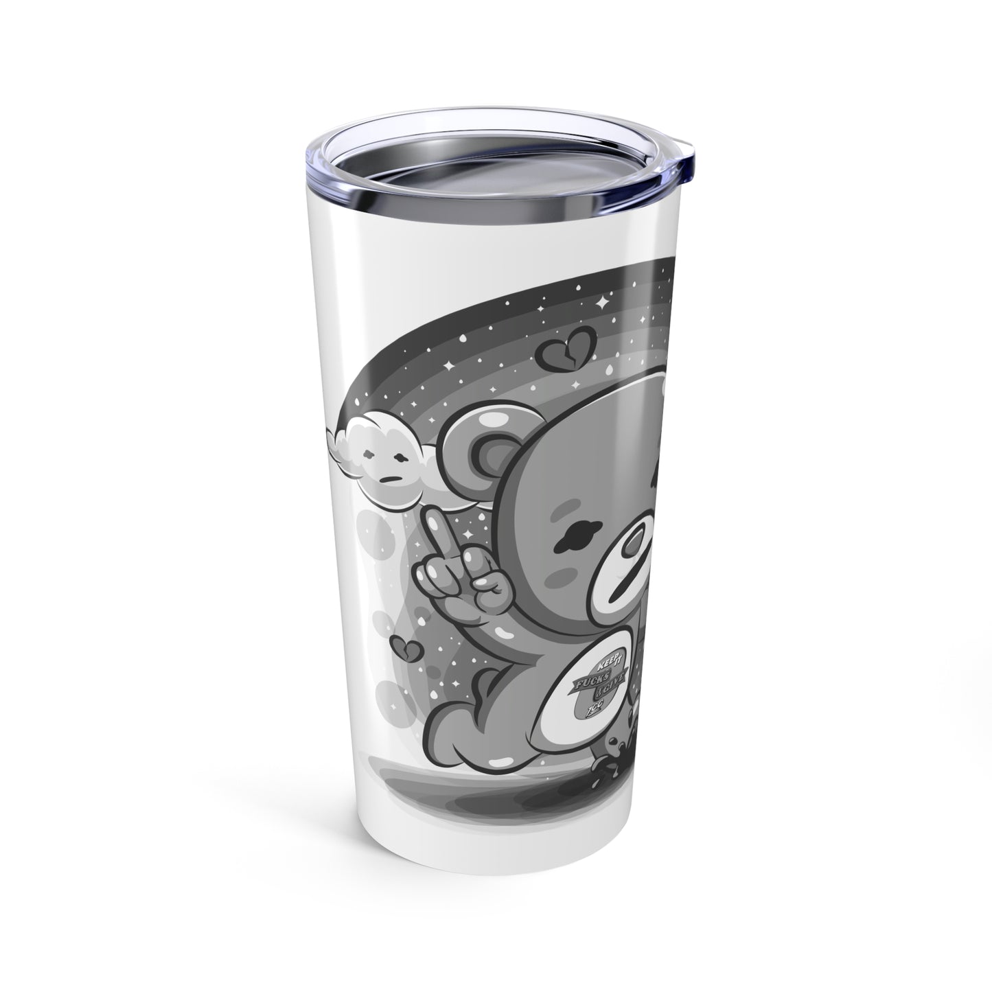 DK227: Nobody Cares Bear - 20oz Travel Tumbler