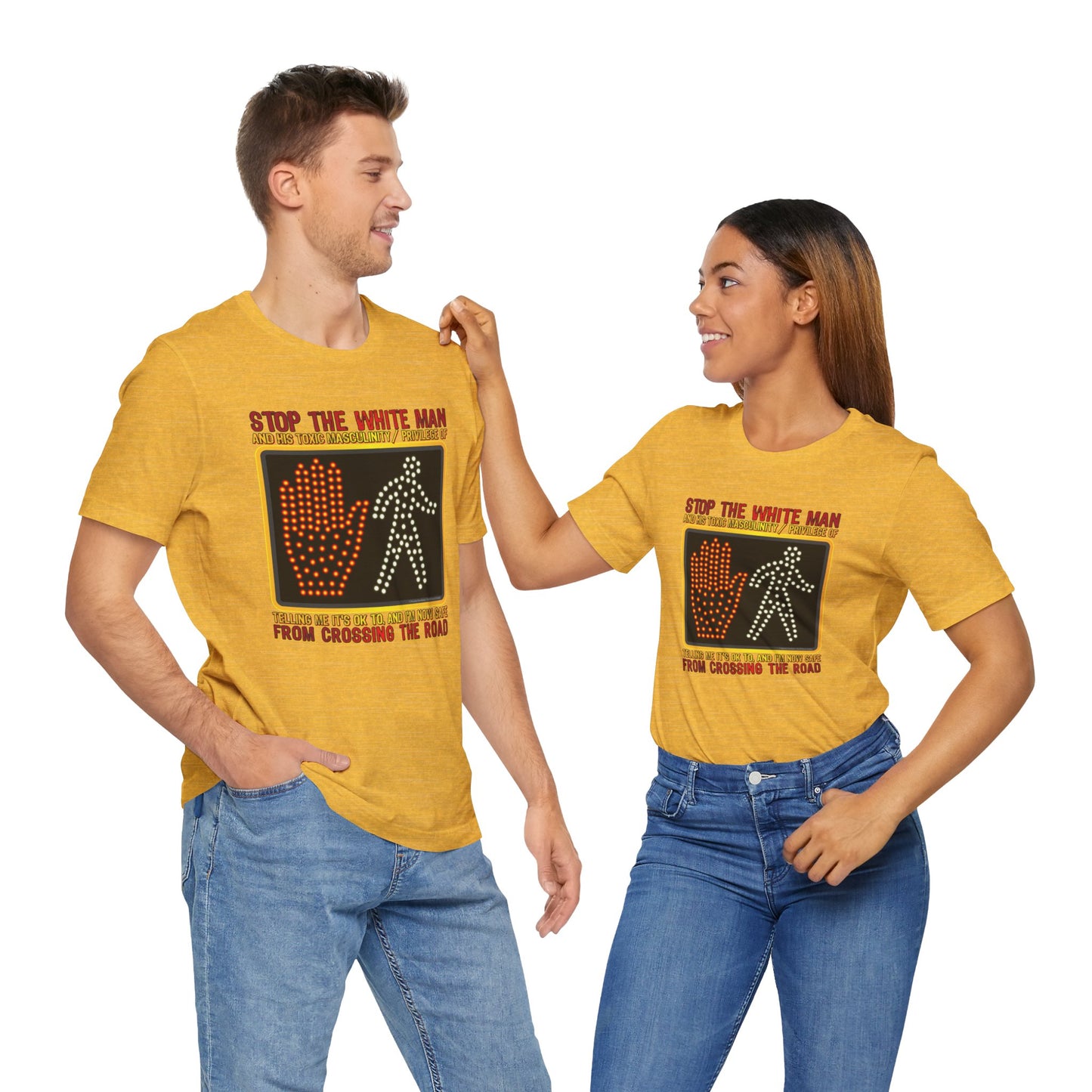 DK167: White Man Crossing - Unisex S/S T-Shirt