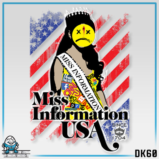 DK60: Miss Information USA - Ladies Racerback Tank