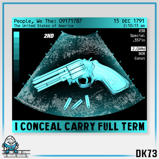 DK73: I Conceal Carry Full Term - Ladies Racerback Tank
