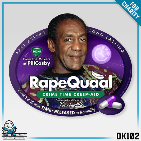 DK102: RapeQuaal by Pill Cosby - Ladies Racerback Tank
