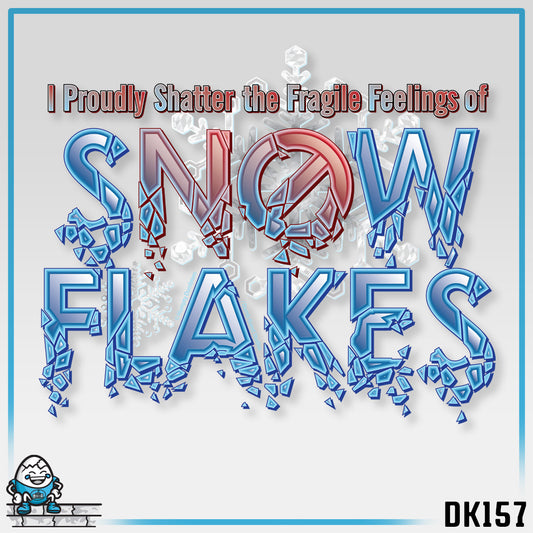 DK157: Shattered Snowflakes - Unisex S/S T-Shirt