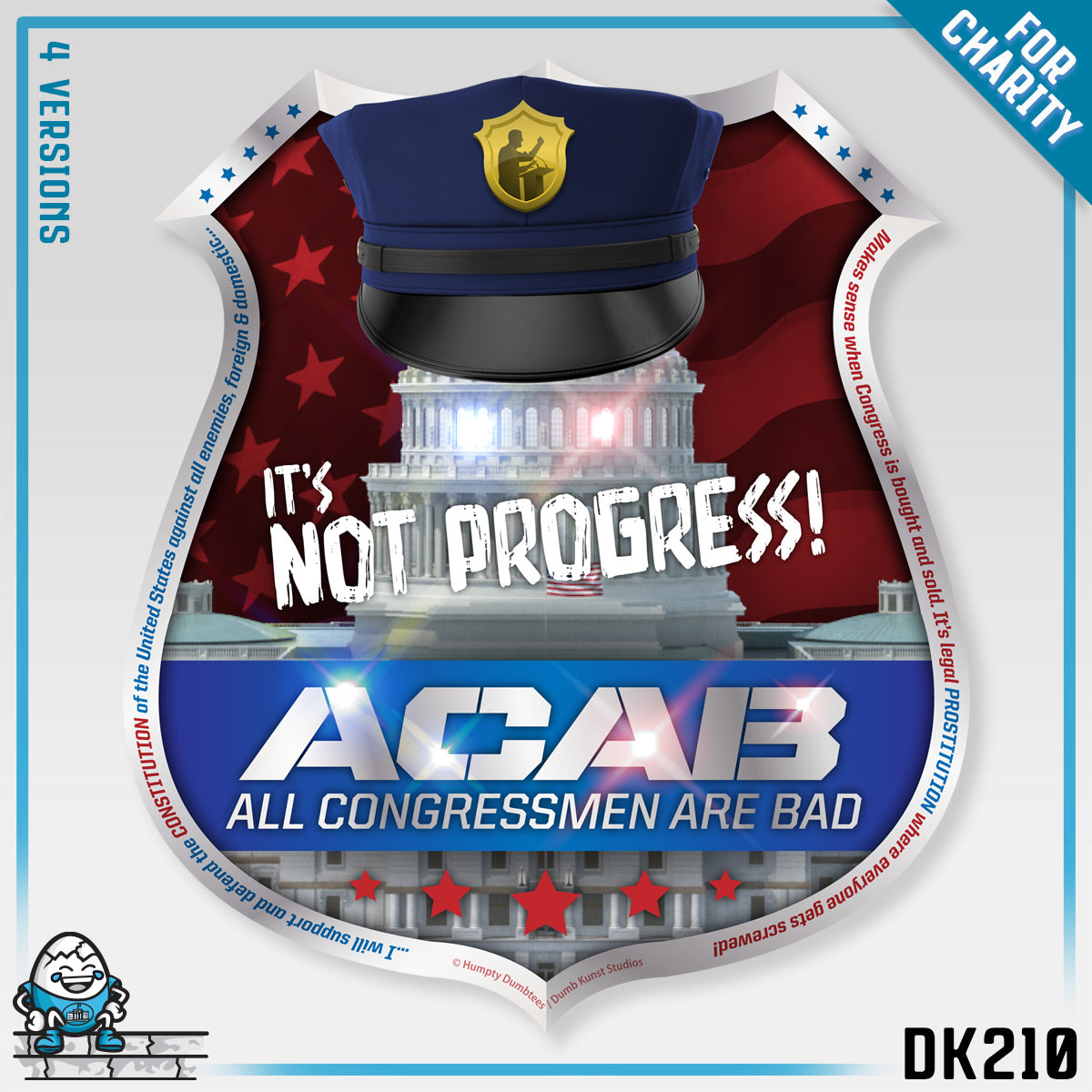 DK210: A.C.A.B. (Congress Edition) - Ladies Raceback Tank