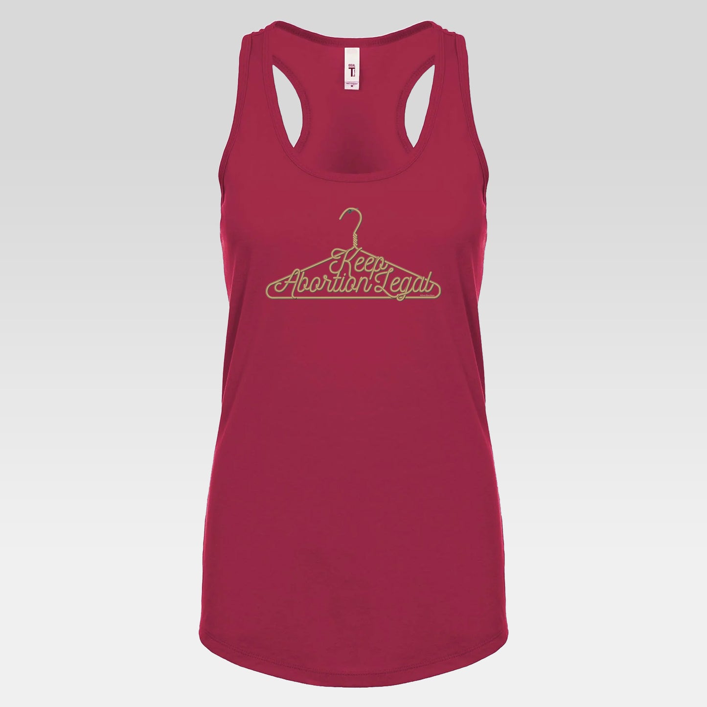 DK19: No Wire Hangers Ever - Ladies Racerback Tank