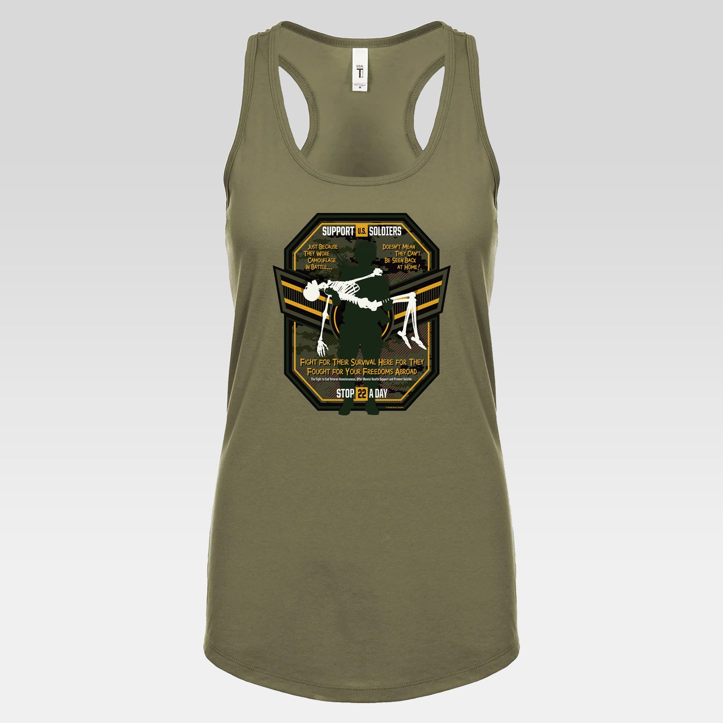 DK31: Stop 22 A Day - Ladies Racerback Tank