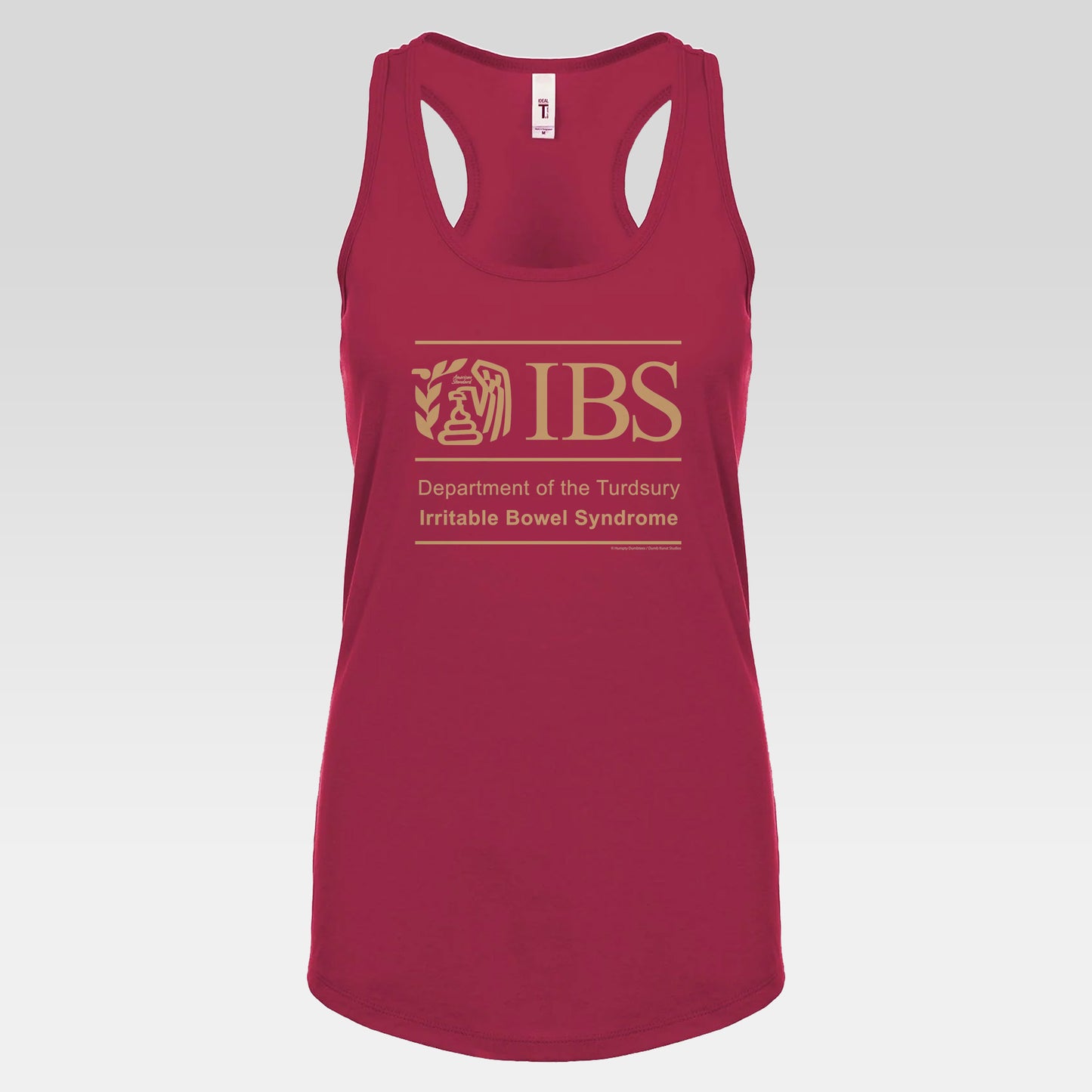 DK71: Dept. of Turdsury's IBS - Ladies Racerback Tank