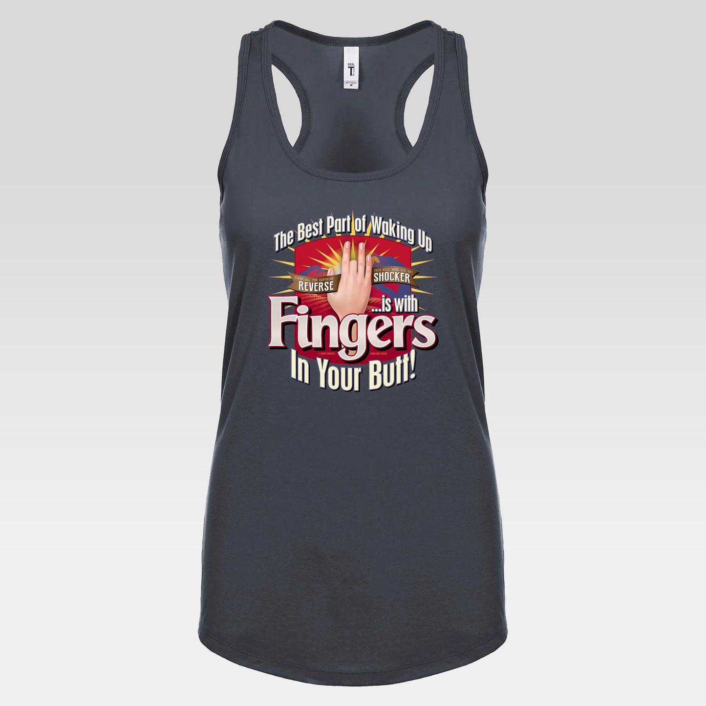 DK104: The Best Part of Waking Up... - Ladies Racerback Tank