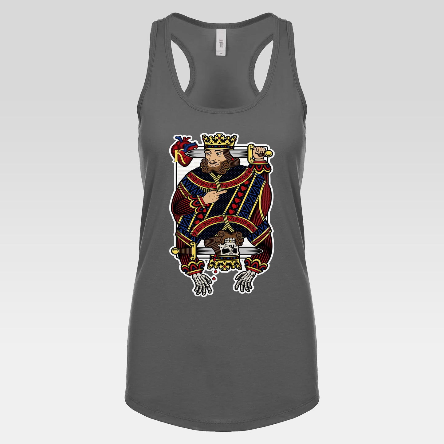 DK121: The King Is Dead (Bicycle Edition) - Ladies Racerback Tank