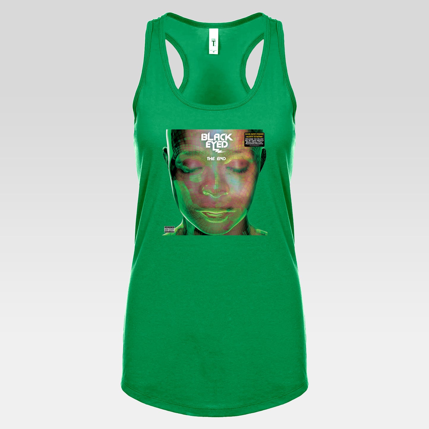 DK136: Hit With The Ladies (Black Eyed Green Edition) - Ladies Racerback Tank
