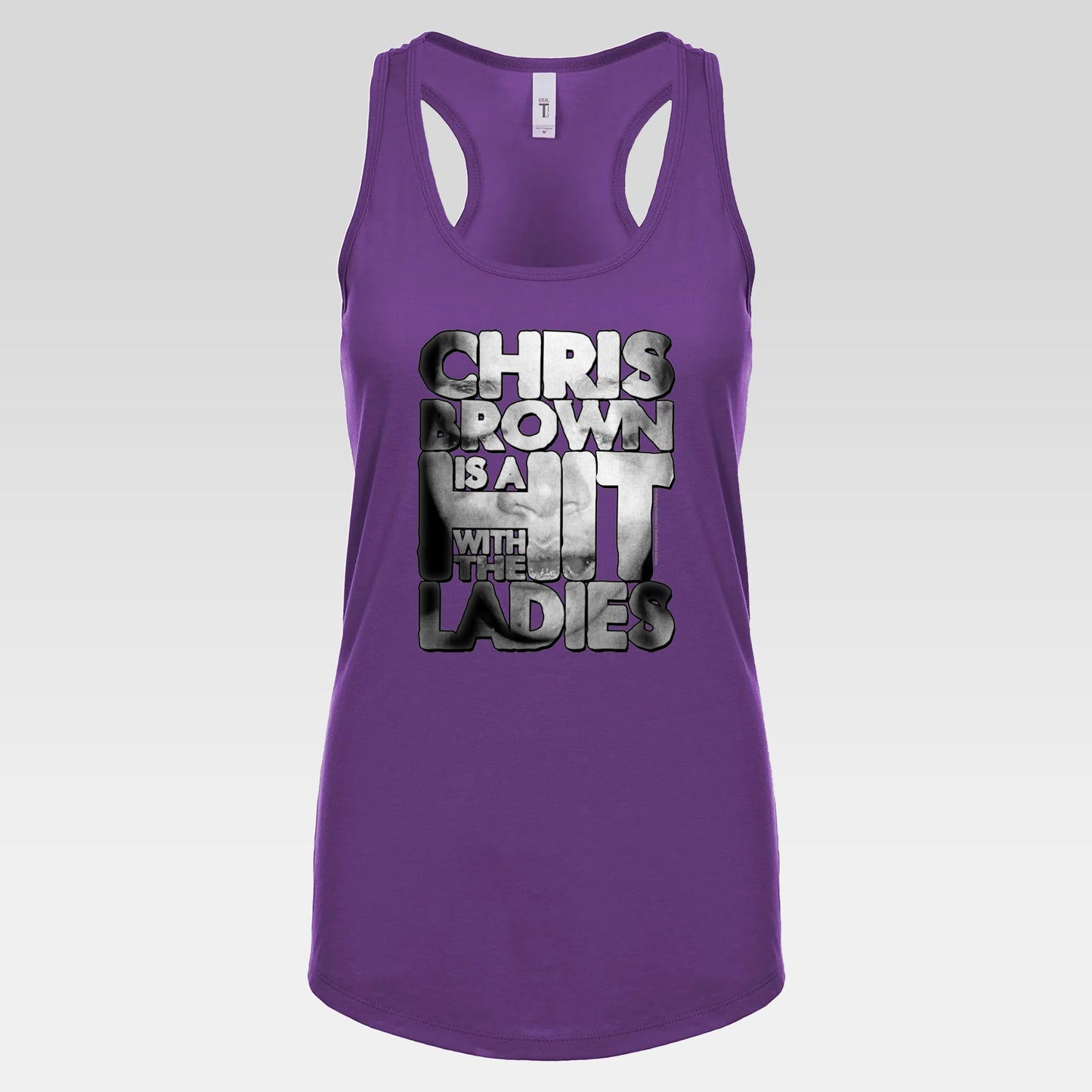 DK136: Hit With The Ladies (Chris Brown Edition) - Ladies Racerback Tank