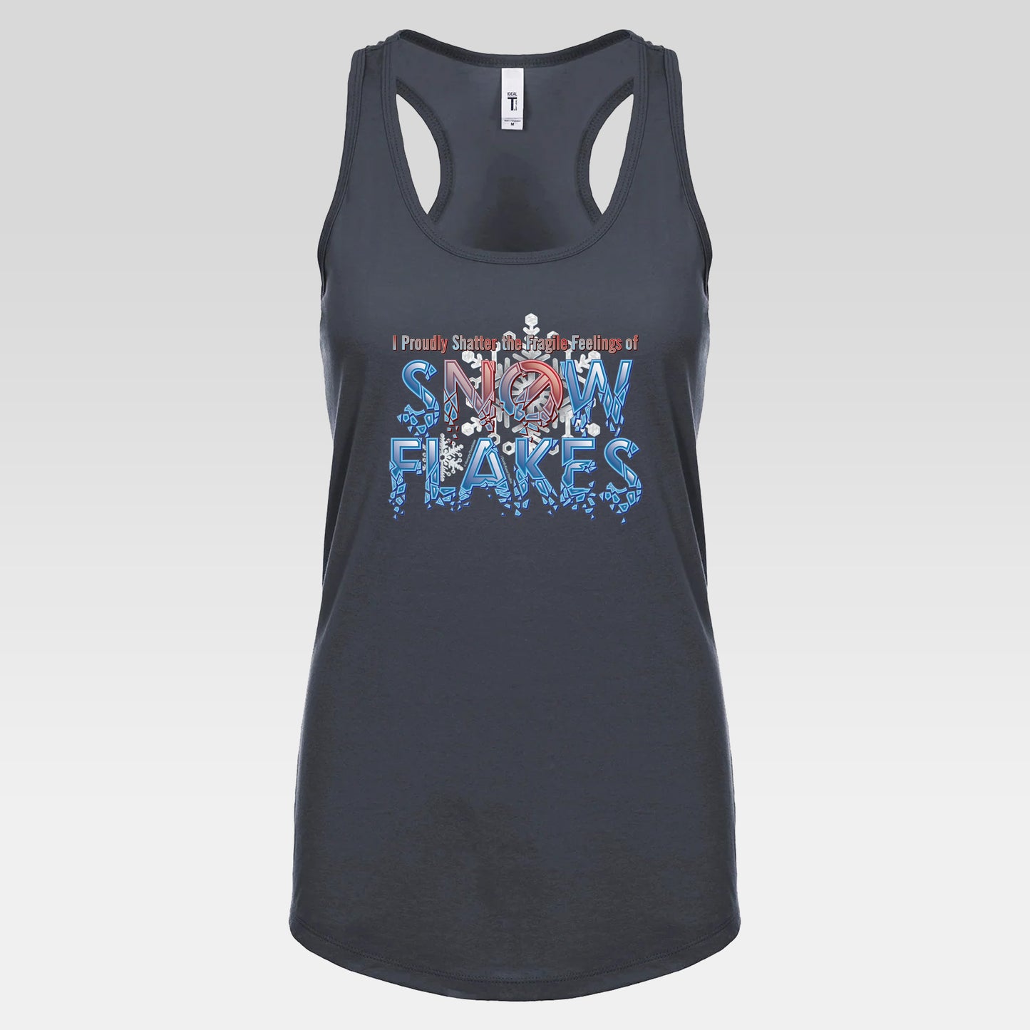 DK157: Shattered Snowflakes - Ladies Racerback Tank