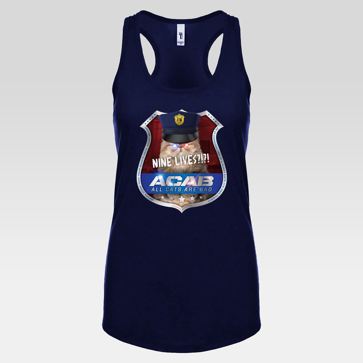 DK210: A.C.A.B. (Cats Edition) - Ladies Raceback Tank