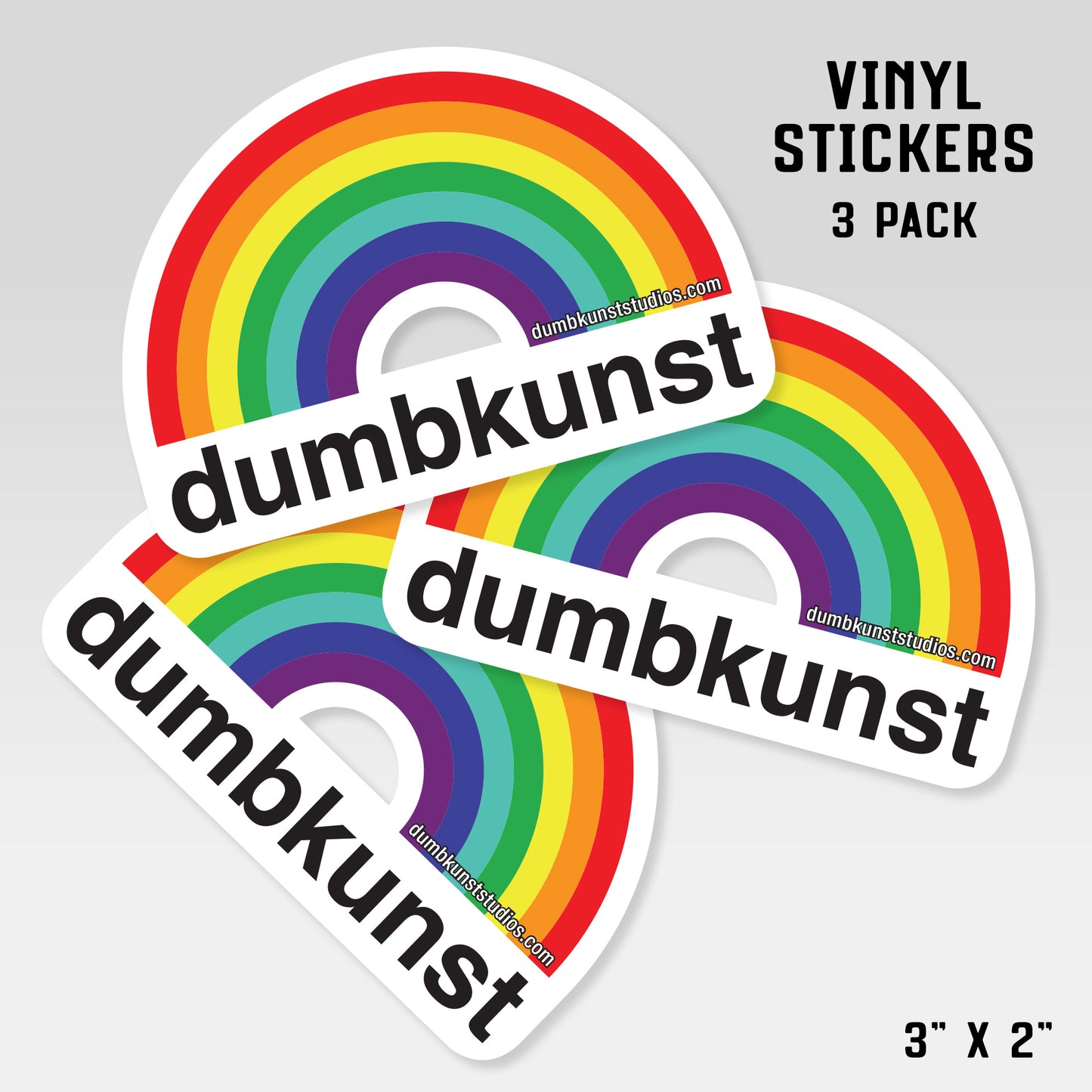 DK16: Dumb Kunst Under The Rainbow - Vinyl Sticker 3pk