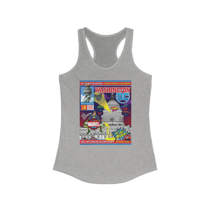 DK149: UnMARVELousington D.C. - Ladies Racerback Tank