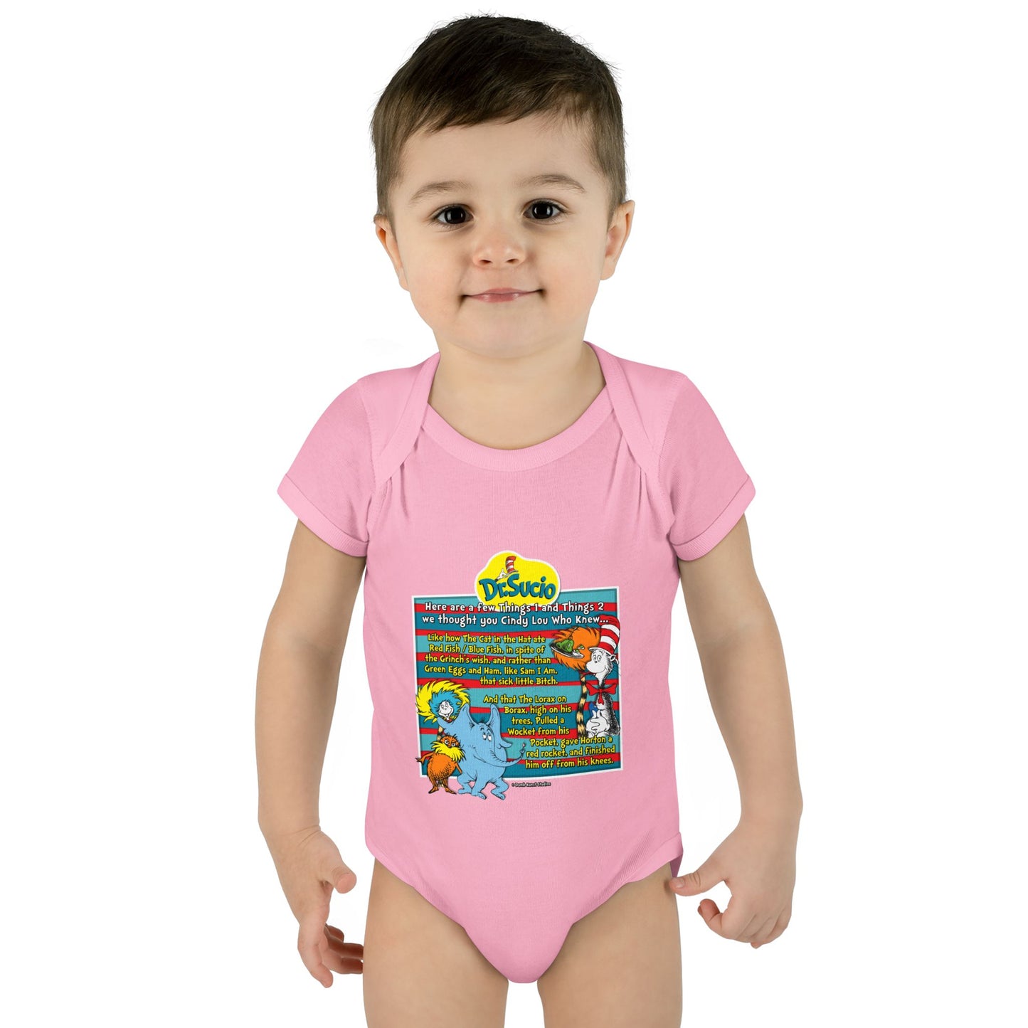 DK64: Doctored Seuss (Dirty Dr. Sucio) - Infant Sized Onsie