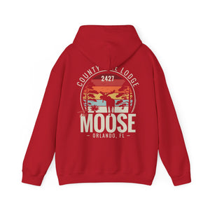 Moose Lodge 2427 - Florida Moose Sunset - Hooded Sweatshirt (Front & Back Print)