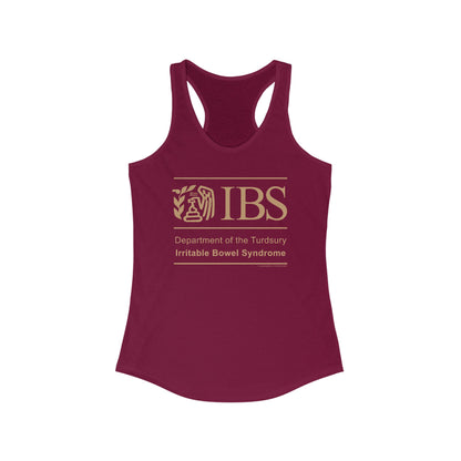 DK71: Dept. of Turdsury's IBS - Ladies Racerback Tank