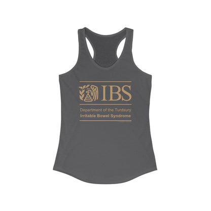 DK71: Dept. of Turdsury's IBS - Ladies Racerback Tank