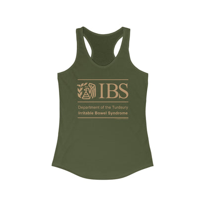 DK71: Dept. of Turdsury's IBS - Ladies Racerback Tank