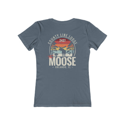 Moose Lodge 2427 - Florida Moose Sunset - Women's T-Shirt (Front & Back Print)