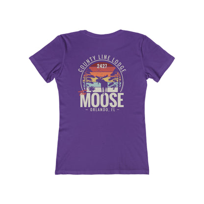 Moose Lodge 2427 - Florida Moose Sunset - Women's T-Shirt (Front & Back Print)