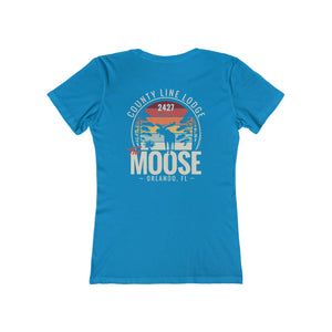 Moose Lodge 2427 - Florida Moose Sunset - Women's T-Shirt (Front & Back Print)