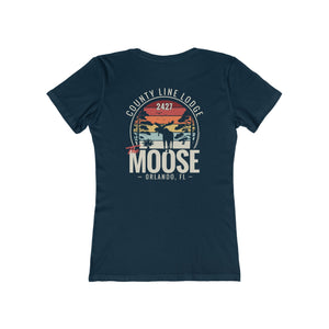 Moose Lodge 2427 - Florida Moose Sunset - Women's T-Shirt (Front & Back Print)