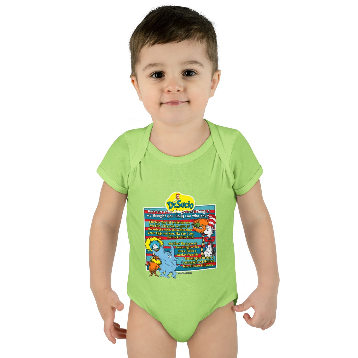 DK64: Doctored Seuss (Dirty Dr. Sucio) - Infant Sized Onsie