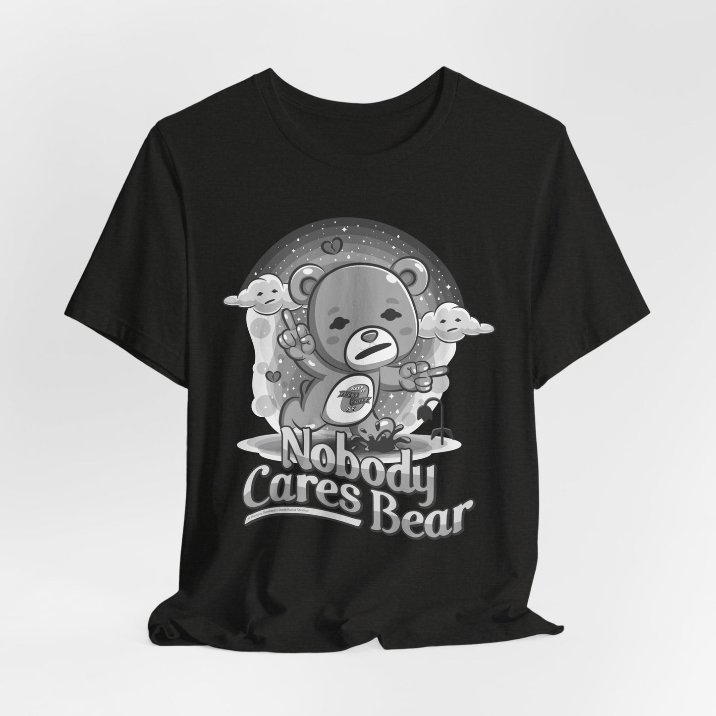 DK227: Nobody Cares Bear - Unisex S/S T-Shirt