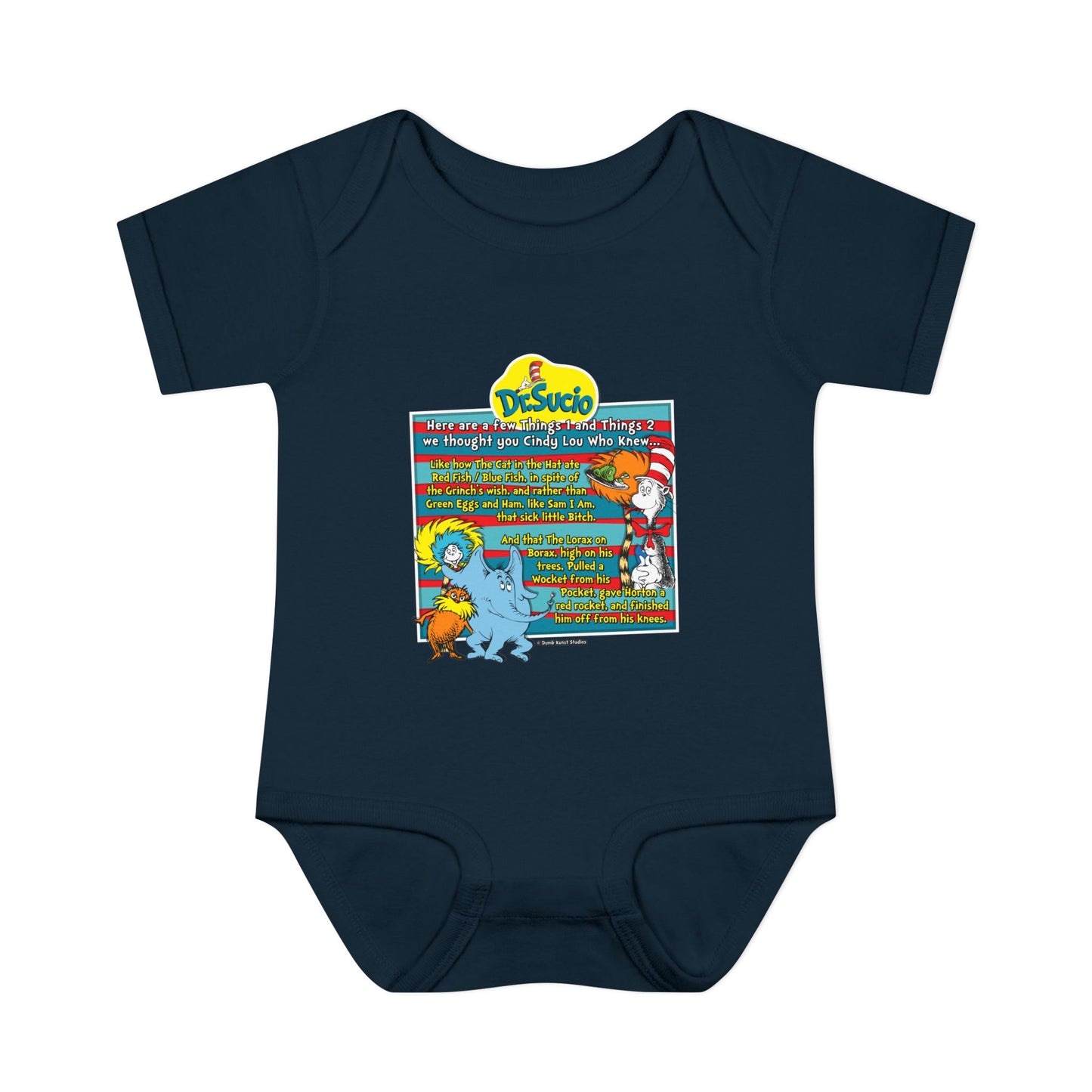 DK64: Doctored Seuss (Dirty Dr. Sucio) - Infant Sized Onsie