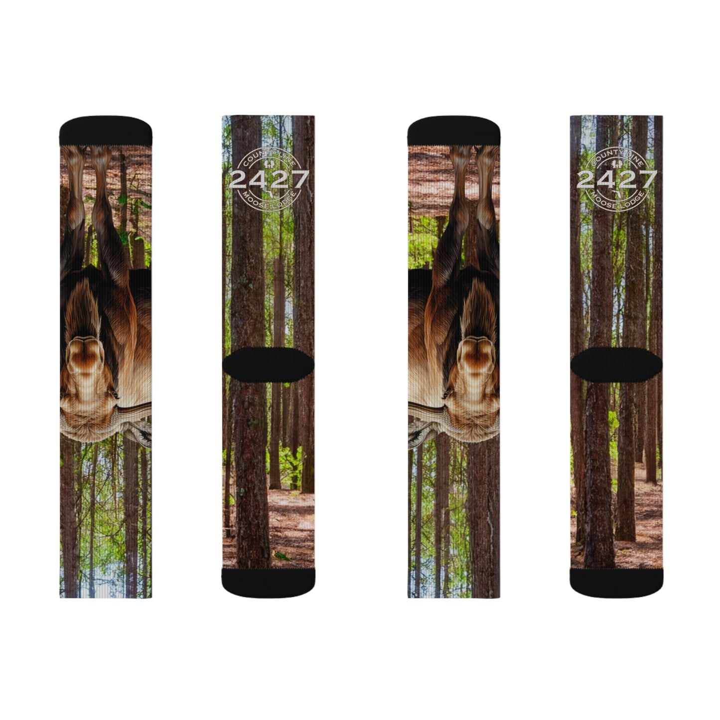 Moose Lodge 2427 - Woodlands Moose - Sublimation Socks