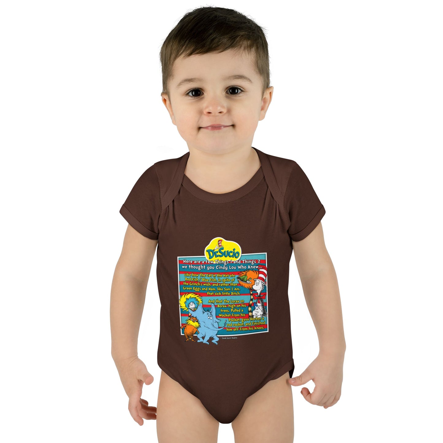 DK64: Doctored Seuss (Dirty Dr. Sucio) - Infant Sized Onsie