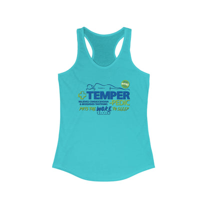 DK185: Temper-pedic - Ladies Raceback Tank