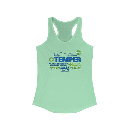 DK185: Temper-pedic - Ladies Raceback Tank