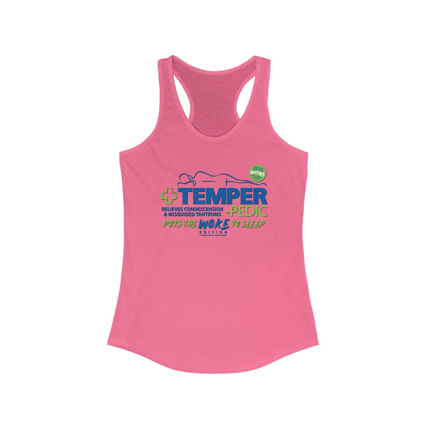 DK185: Temper-pedic - Ladies Raceback Tank