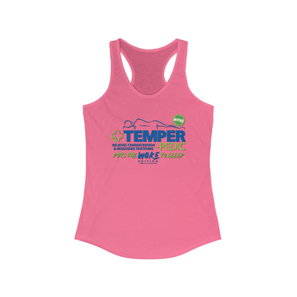 DK185: Temper-pedic - Ladies Raceback Tank