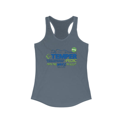 DK185: Temper-pedic - Ladies Raceback Tank