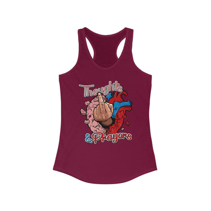 DK140: Thoughts & Prayers - Ladies Racerback Tank
