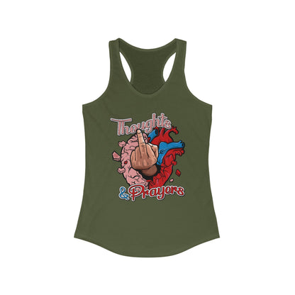 DK140: Thoughts & Prayers - Ladies Racerback Tank